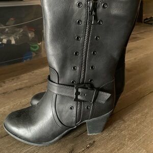 Women's Black Vegan Leather Boots